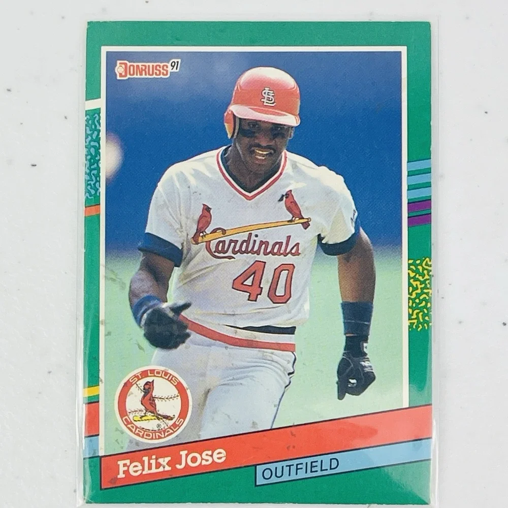 1991 Donruss 656 Felix Jose St Louis Cardinals Baseball Card Trading Card